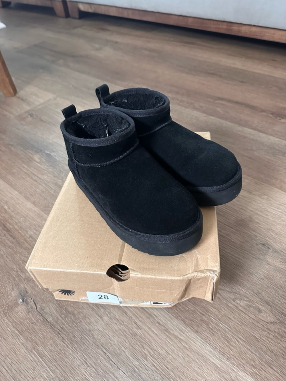 UGG Black Suede Ankle Booties